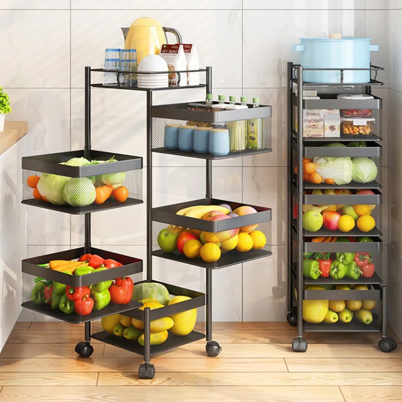 5 Layer Square Shape Kitchen Rack