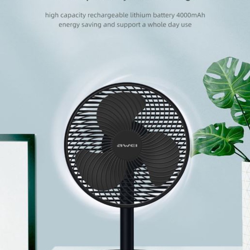 Awei F29 Mini Rechargeable Fan Desktop Oscillating Fan.