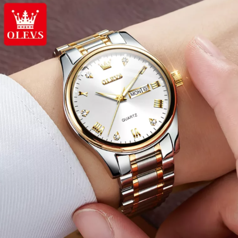 OLEVS 5535 Custom Logo Men Wrist Watch Brand Fashion Private Label Watches Belt High Quality Quartz Watch Dial .