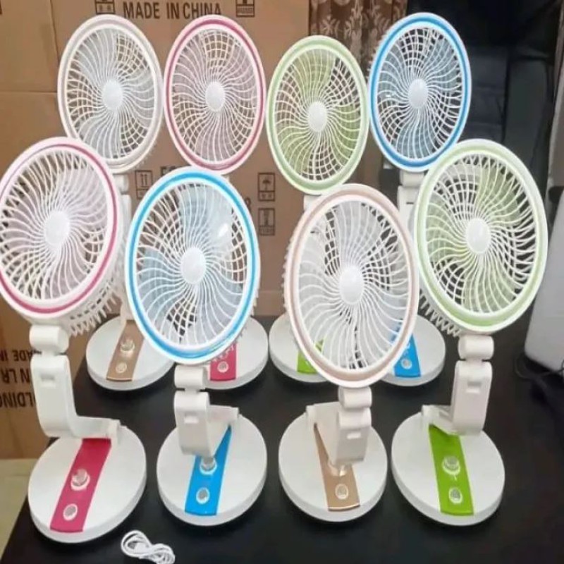 Rechargeable USB Folding Fan with LED Light