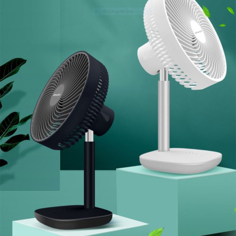 Awei F29 Mini Rechargeable Fan Desktop Oscillating Fan.