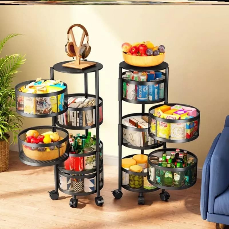 Multifunctional Rotating 5 layer Vegetable Rack