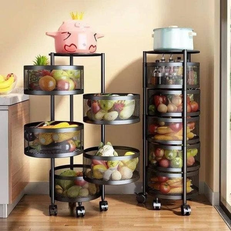 Multifunctional Rotating 5 layer Vegetable Rack