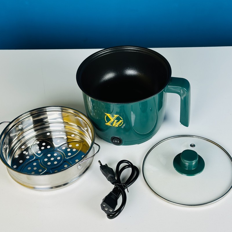 YN Electric Cooking Pot Double Deck–18cm – Green Color