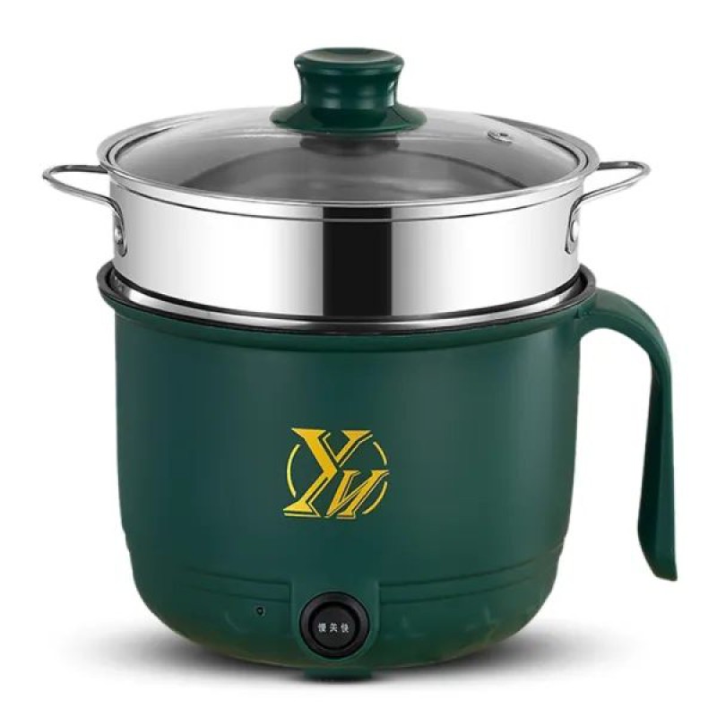 YN Electric Cooking Pot Double Deck–18cm – Green Color