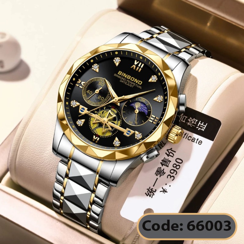 BINBOND B2521 Men Luxury Fashion Watch Waterproof Week Date Clock Sport Quartz Wristwatch