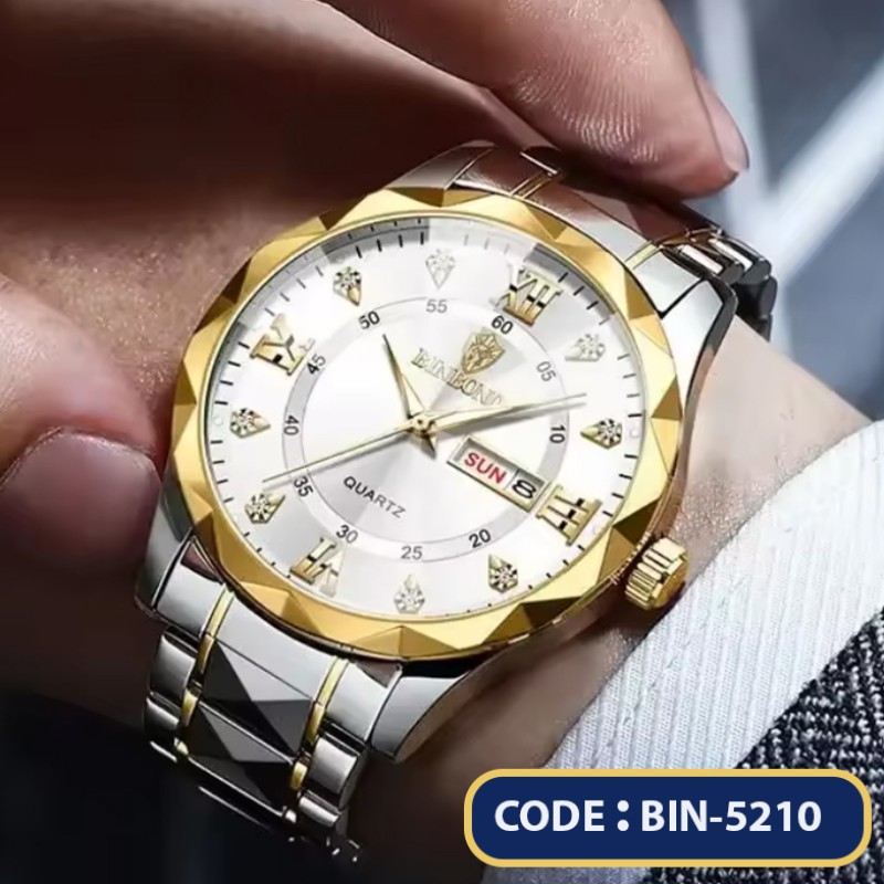 BINBOND B2521 Men Luxury Fashion Watch Waterproof Week Date Clock Sport Quartz Wristwatch