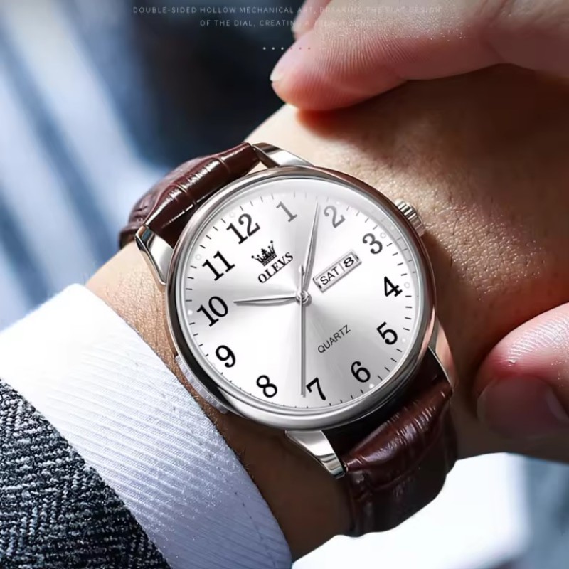 Watch Brand Fashion Private Label Watches Belt High Quality Quartz Watch Dial White Black Leather