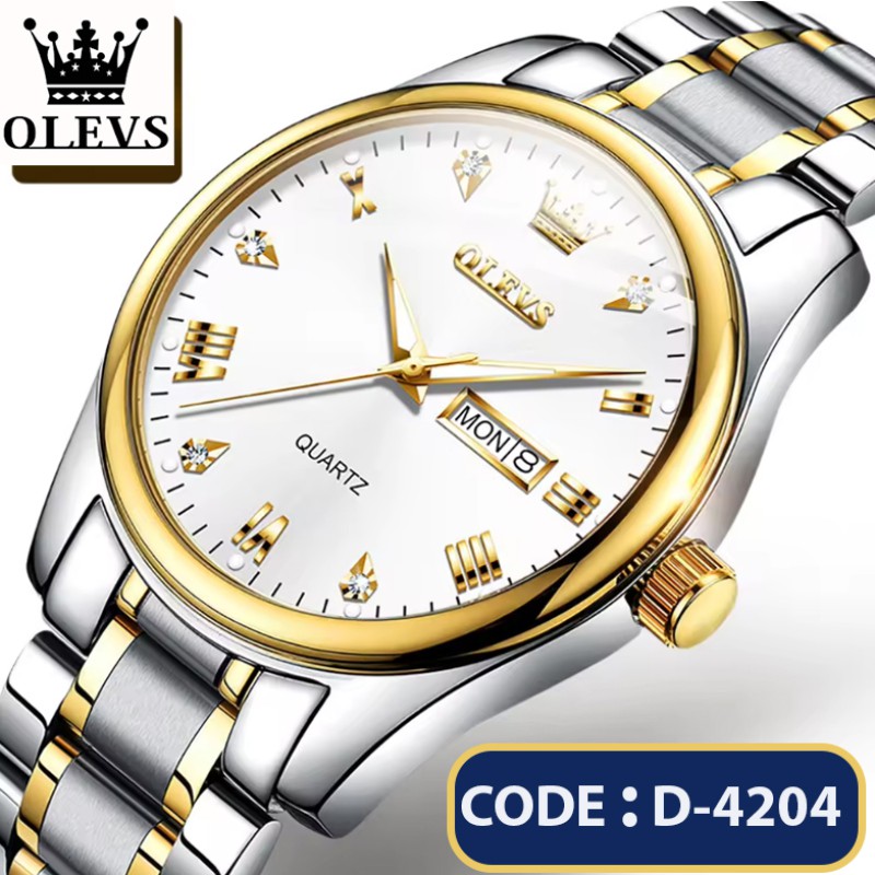 Top Brand OLEVS 5563 MODEL TOTON AR DIAL White COOLER WATCH FOR MAN