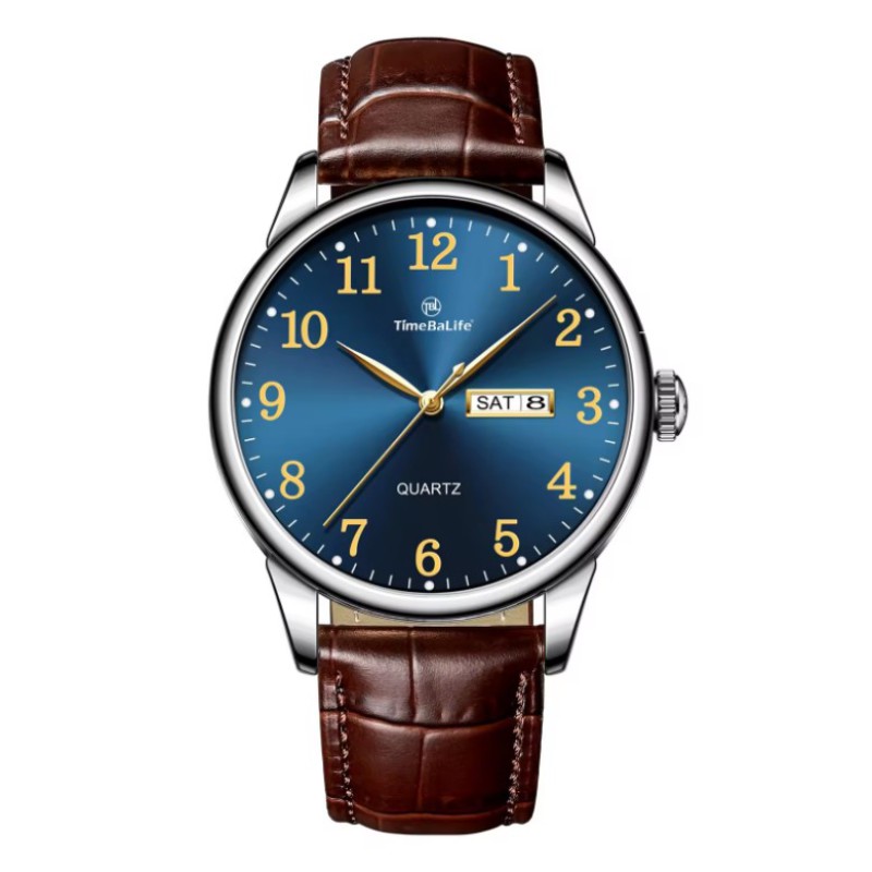 OLEVS 5535 Custom Logo Men Wrist Watch Brand Fashion Private Label Watches Belt High Quality Quartz Watch Dial Blue.