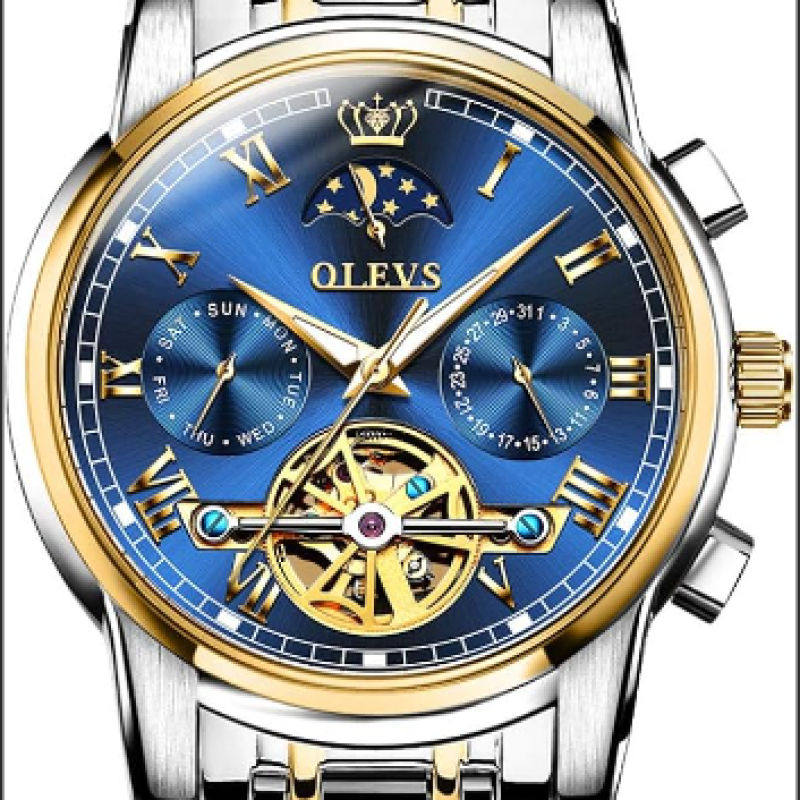 Top Brand OLEVS 5563 MODEL TOTON AR DIAL Golden COOLER WATCH FOR MAN